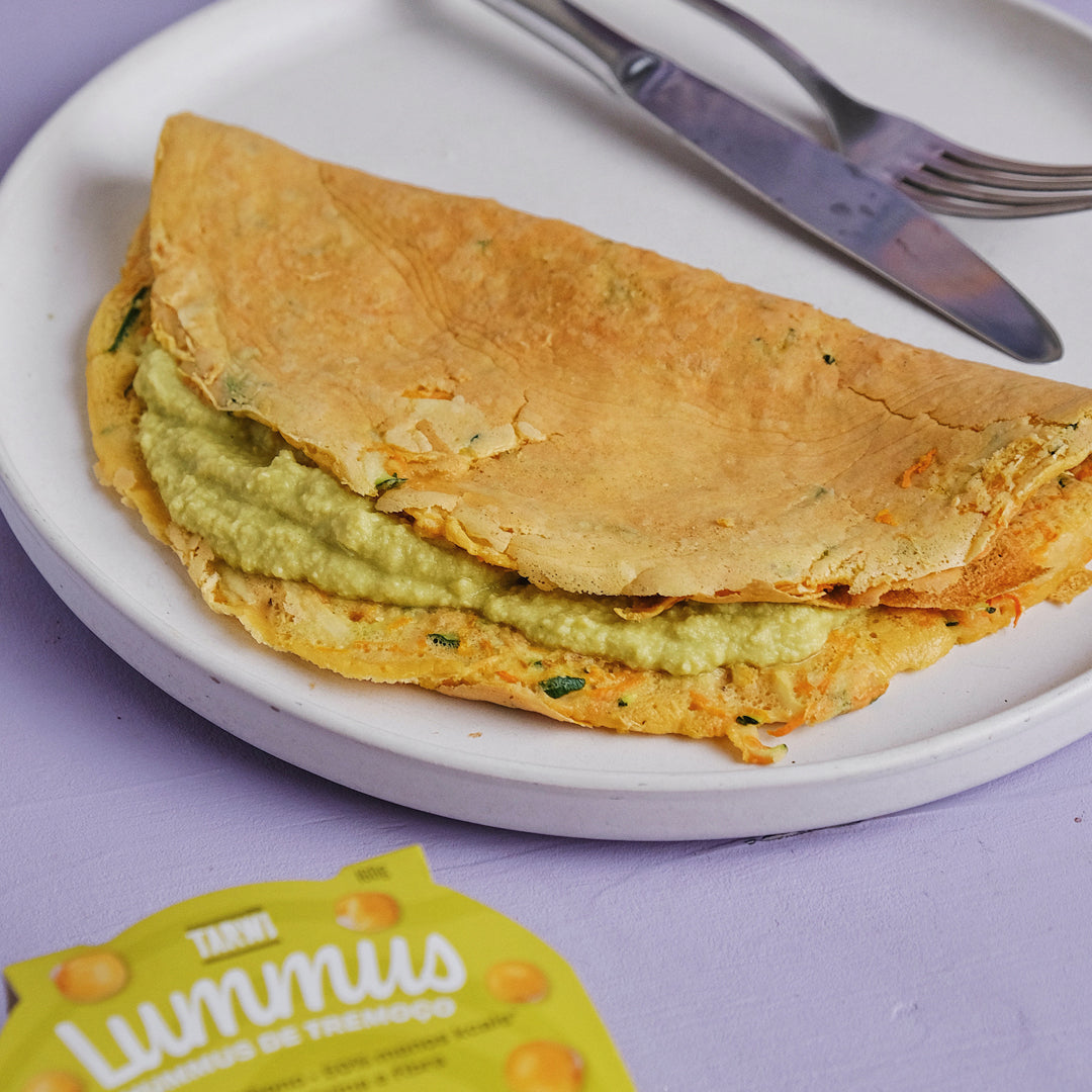 receita tarwi crepioca vegetais proteica com lummus