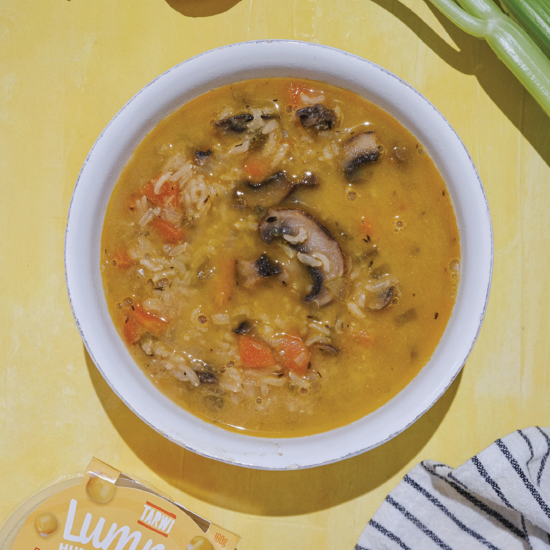 Creamy Mushroom Lummus Rice Soup
