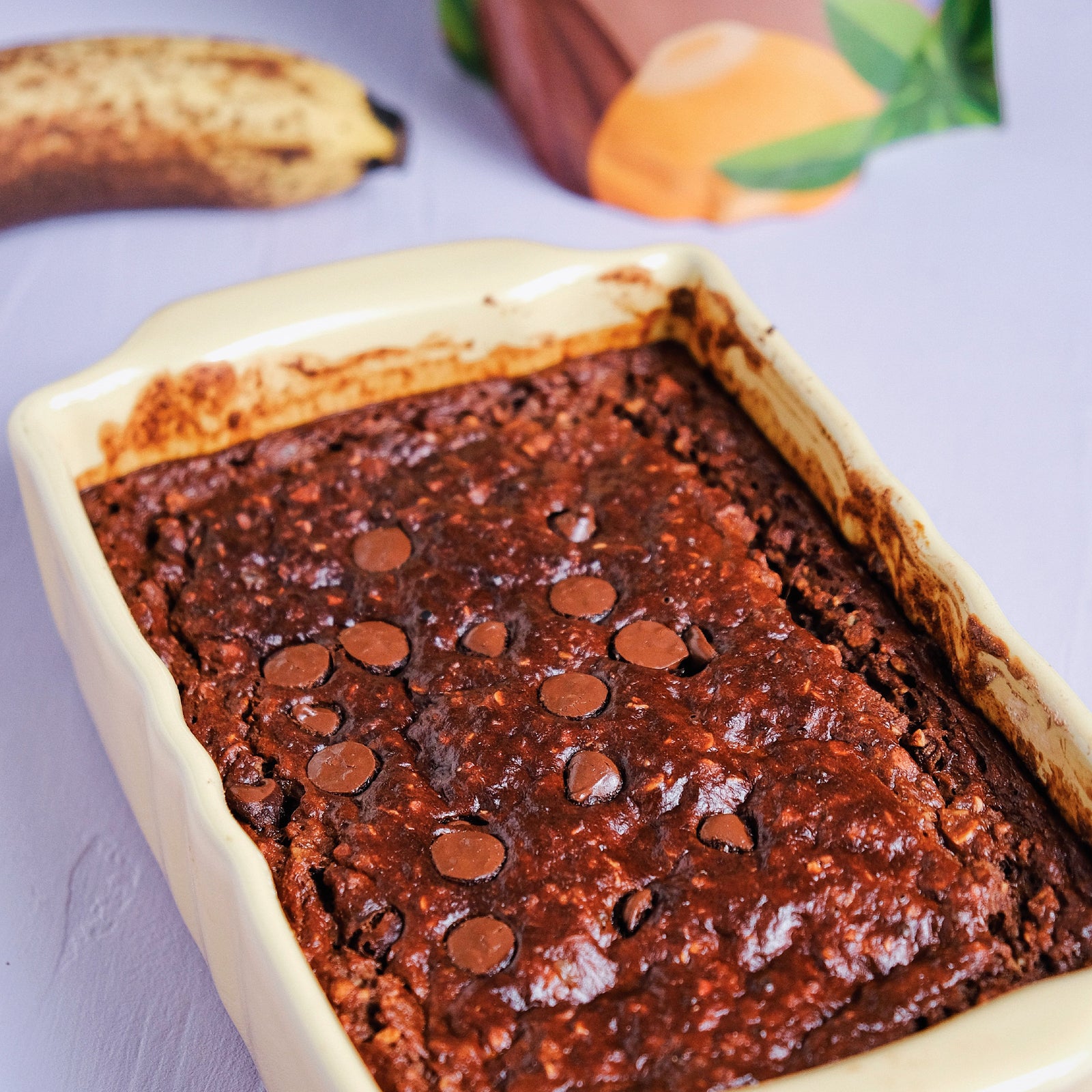 Chocolate Brownie Banana Bread Baked Oats (single serve)