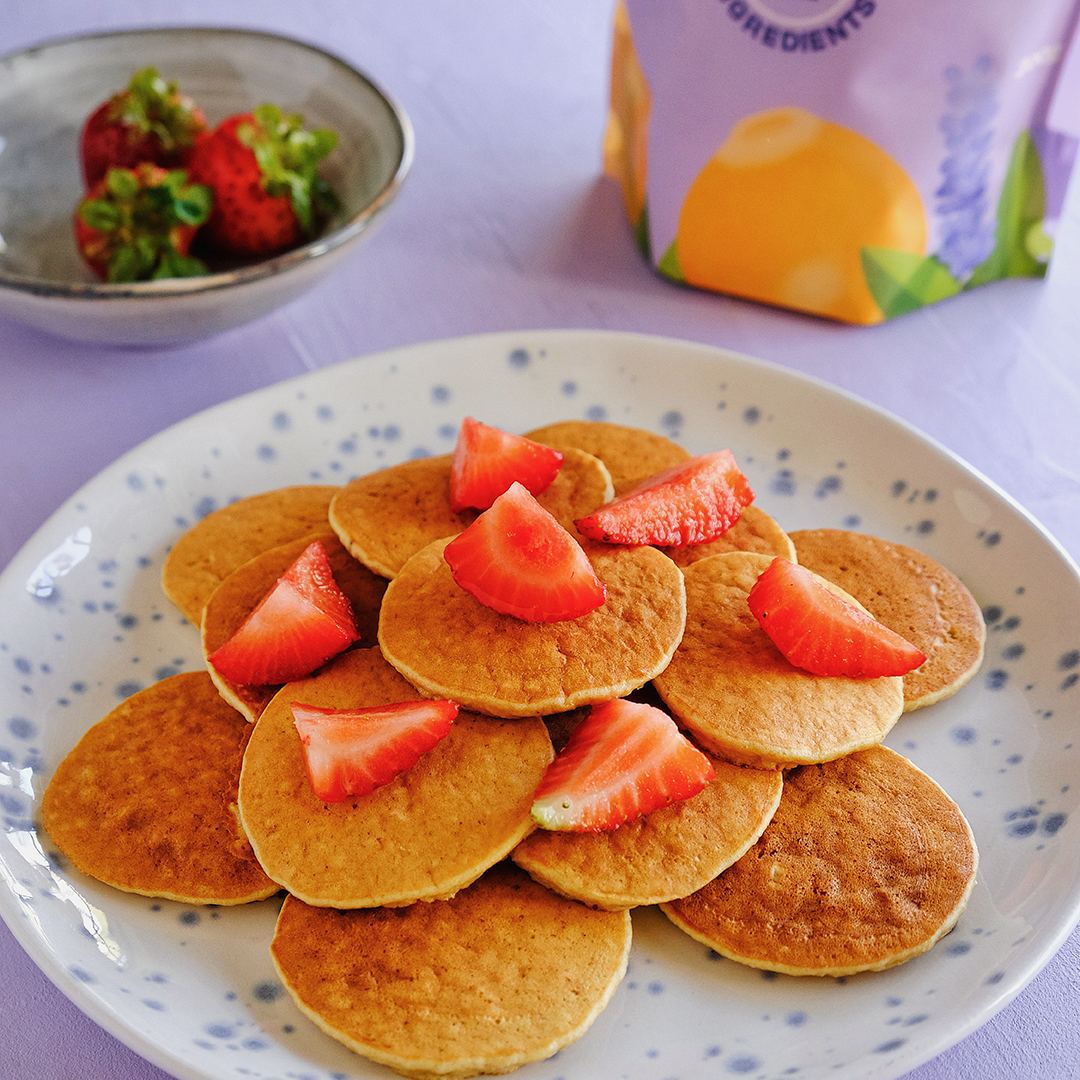 Panquecas com proteína vegetal