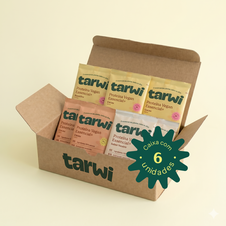 Starter Pack Proteína Essencial Tarwi caixa com saquetas de proteína de tremoço de 30 g